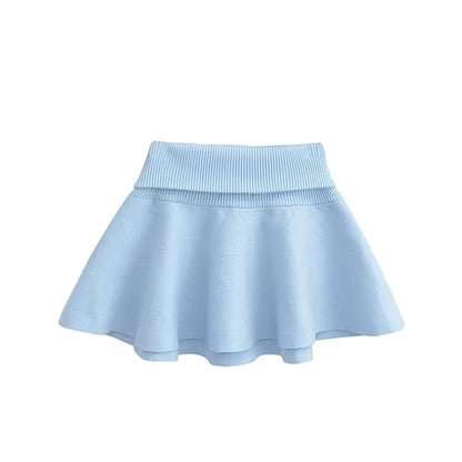 Sexy Pleated Skirt Winter Skirt Years High Waist Thread Knitted Skirt for Women