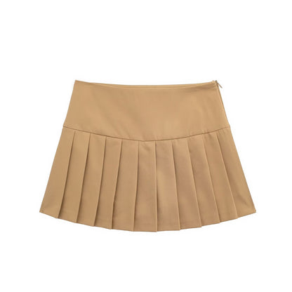 Skirt Women Summer A Line High Waist Slimming Pleated Skirt Small Sexy Skirt