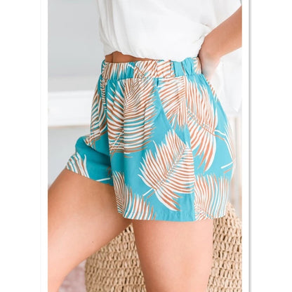 Summer New Printed Loose Elastic Waist Casual Shorts for Women