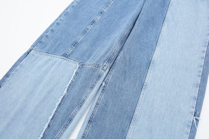 Jeans taille haute pour femmes Street pour femmes Pantalons à jambe droite Tide