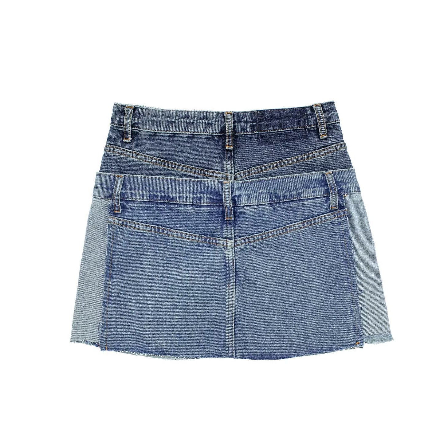 Summer Women Clothing Retro High Waist Denim Mini Skirt