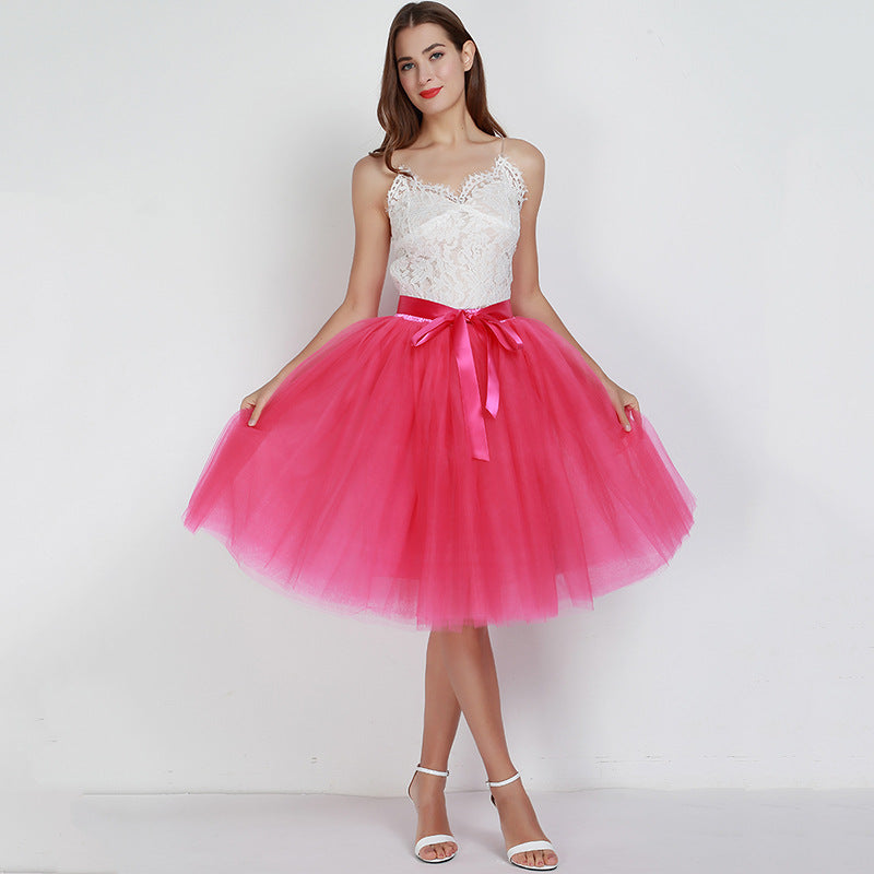 7 Layers Tulle Skirt Formal Dress Skirt Ballet Gauze Skirt Tutu Tulle Skirt Exclusive for