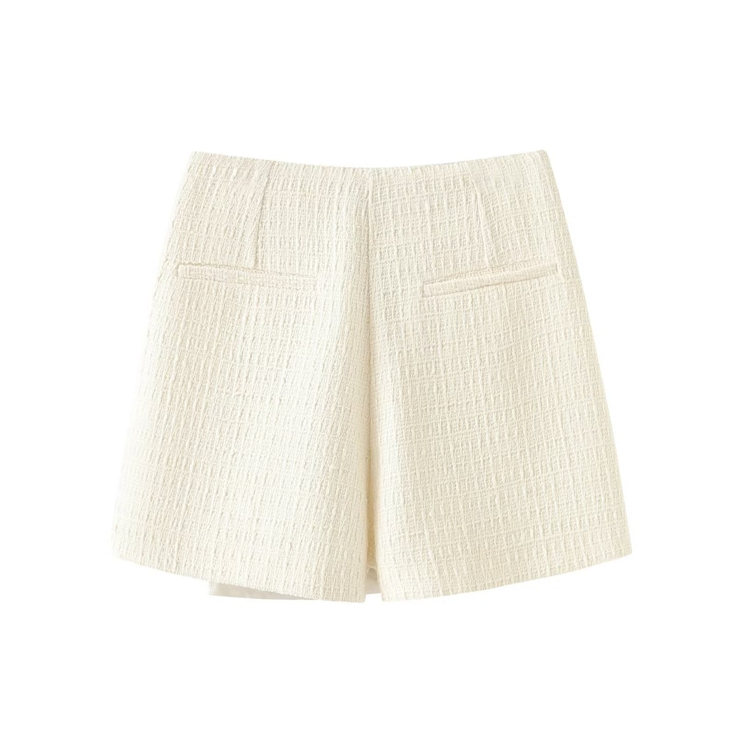 Korean Texture Sense Culottes Solid Color All Matching High Waist Figure Flattering Shorts Summer Stitching Shorts