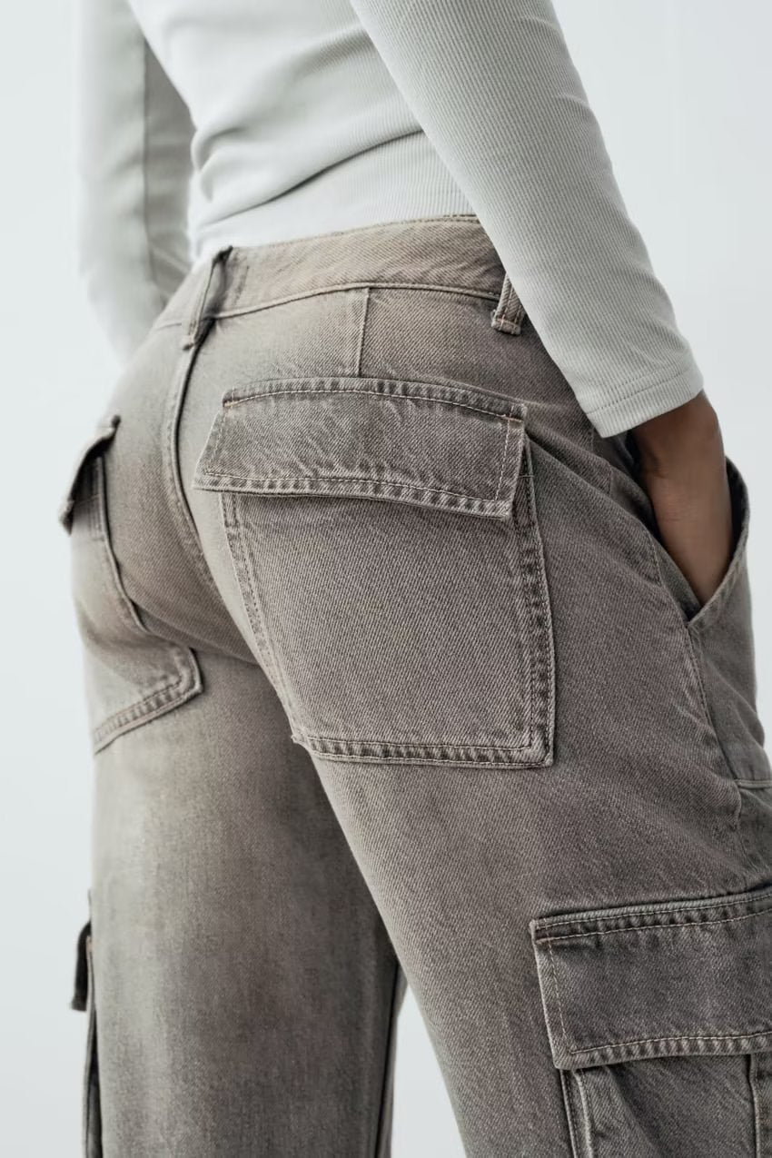 Vêtements pour femmes Salopette française Pantalon en jean taille moyenne