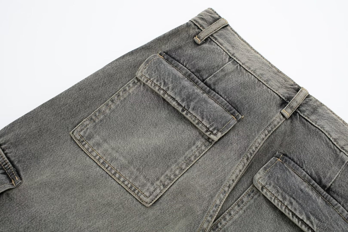 Vêtements pour femmes Salopette française Pantalon en jean taille moyenne