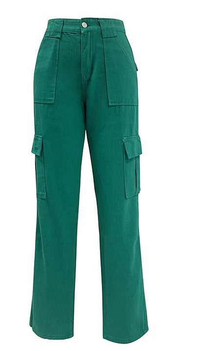 Pantalon pour femme avec coutures de poche, jean décontracté ample taille moyenne pour femme