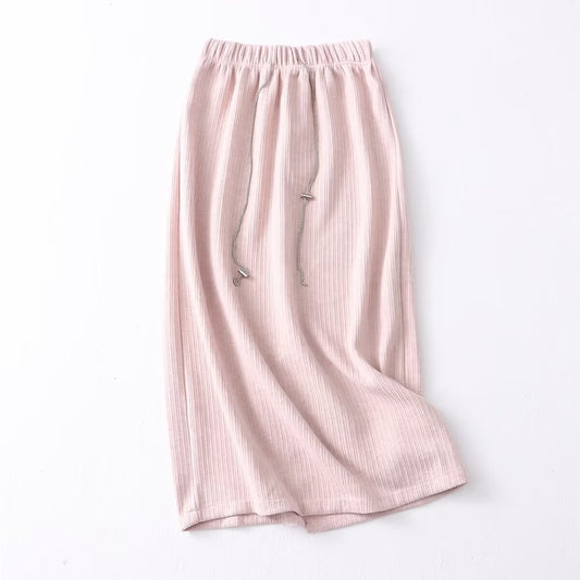 Autumn Mid Length Skirt Women Elastic Waist Knitted Skirt