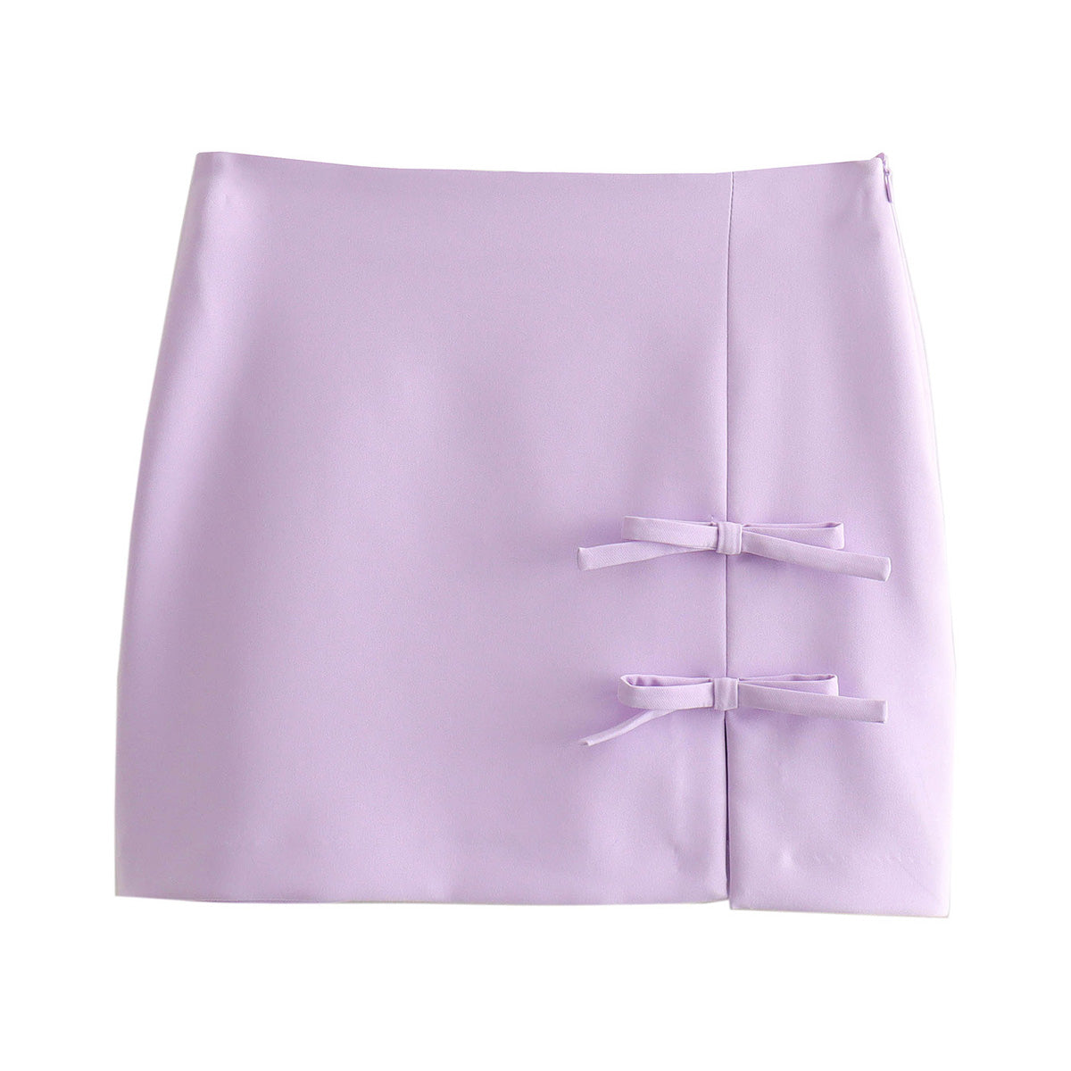 Spring Women Clothing Casual All Matching Bowknot Decoration Mini Skirt