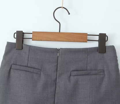 Jupe-pantalon bidirectionnelle pour femme, jupe trapèze sexy coréenne d'été à taille basse et enveloppée dans les hanches