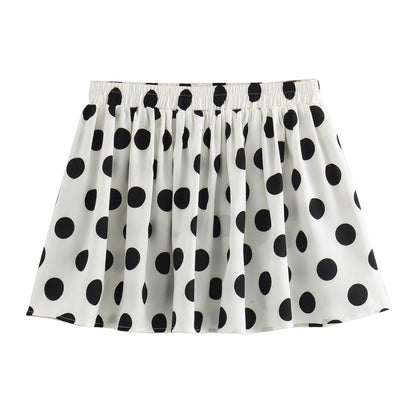 Sommer Frauen Elastische Taille Lose Beiläufige Poled Dot Shorts