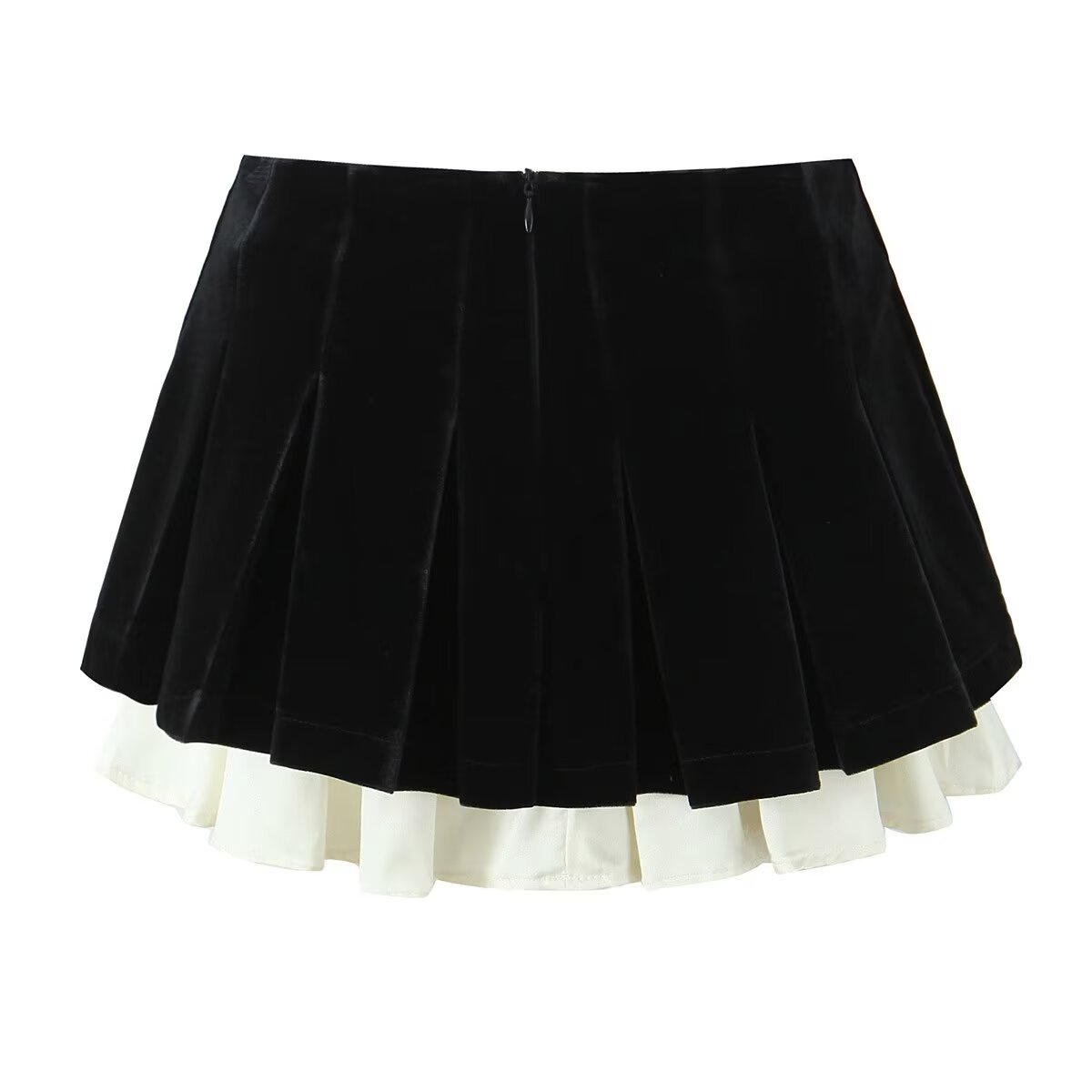 Short Skirt Women Autumn High Waist Pleated Skirt Pants A line Skirt