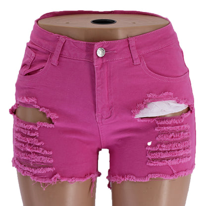 Short en jean déchiré Spring Mark pour femme