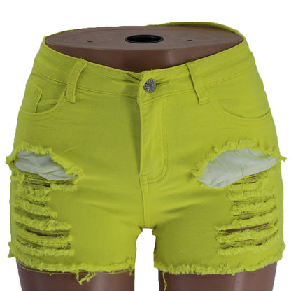 Short en jean déchiré Spring Mark pour femme