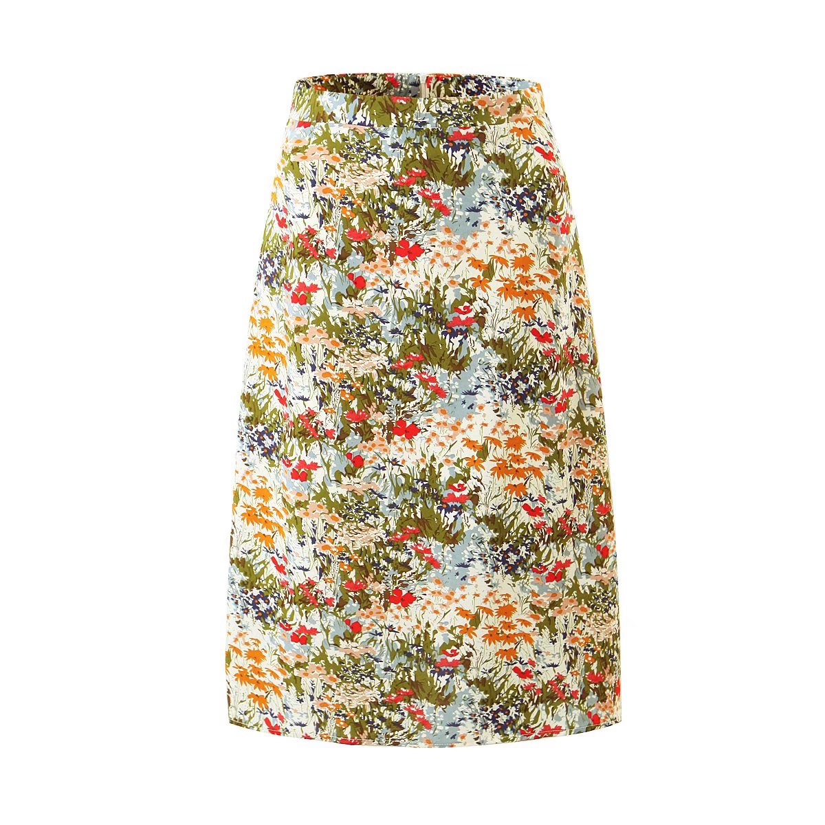 French Sweet Floral Print Summer Wear Korean Women Clothing French High Waist Slimming Skirt