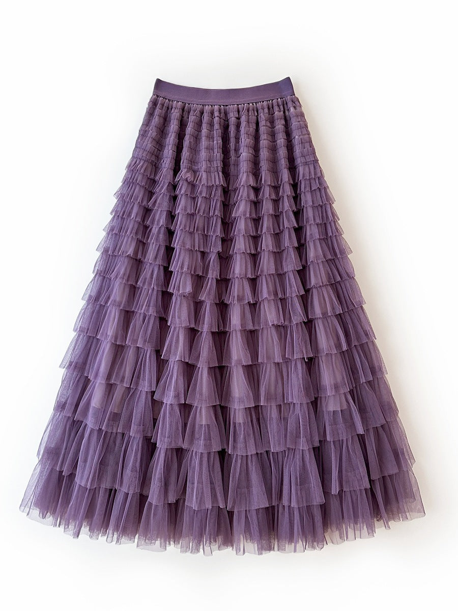 Robe longue en tulle pour anniversaire, cocktail, fête, danse, grande taille, robe à volants, coupe ajustée, longue, pour femme