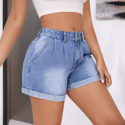 Vêtements pour femmes amples et assortis, shorts en jean amincissants et bouclés