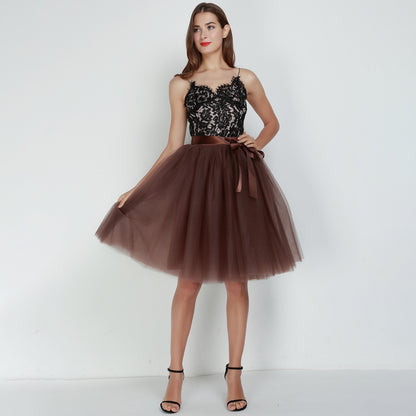 Multi Layer Tulle Skirt Gauzy Dance Dress Pettiskirt Tulle Skirt Tutu Gauze Skirt Belt