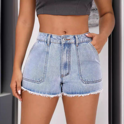 Vêtements pour femmes Shorts en jean taille haute décontractés