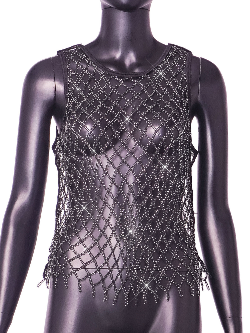 Black Mesh Sexy Vest See Through Underwear Sexy