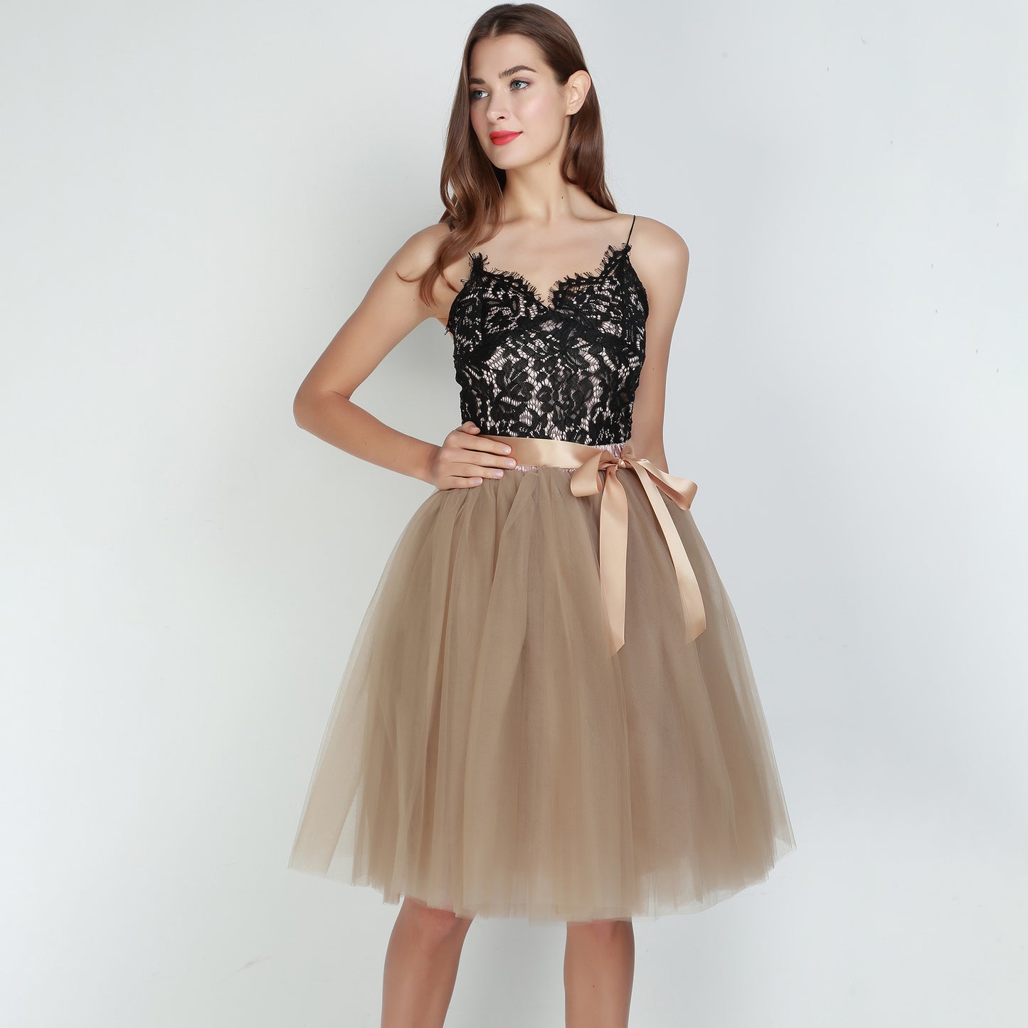 Multi Layer Tulle Skirt Gauzy Dance Dress Pettiskirt Tulle Skirt Tutu Gauze Skirt Belt