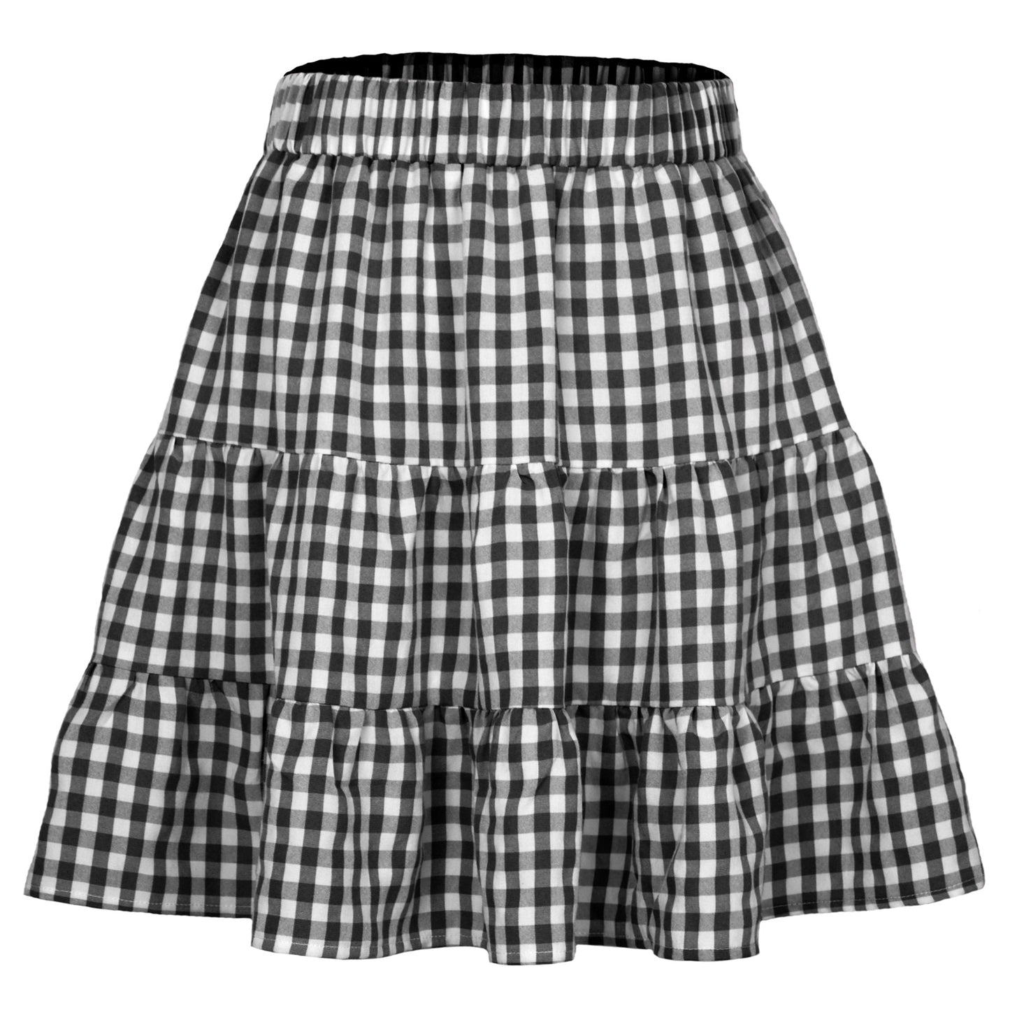 Sommer Frauen College Frische Chaoyang Plaid Rock Hohe Taille Lose Plaid A Linie Rock Frauen