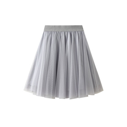 Skirt Spring Summer Women Korean High Waist Bubble Skirt Slimming Short A line Tulle Skirt Short Skirt