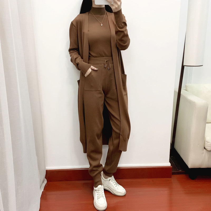 Sports Casual Women Clothing Spring Autumn Youthful Looking Fashionable Three Piece Set