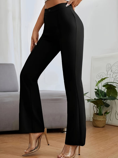 Pantalon de travail pour femme, pantalon de printemps et d'automne, rehausseur de hanches, amincissant, assorti, ceinture élastique, petit pantalon droit, pantalon décontracté pour femme