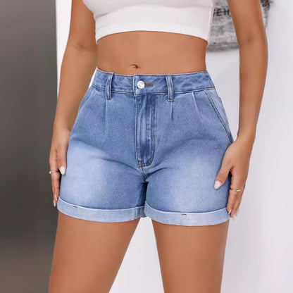 Vêtements pour femmes amples et assortis, shorts en jean amincissants et bouclés