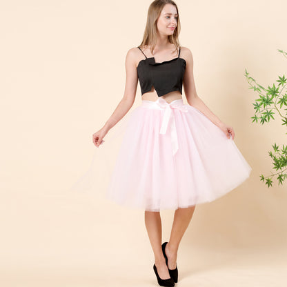 Multi Layer Tulle Skirt Gauzy Dance Dress Pettiskirt Tulle Skirt Tutu Gauze Skirt Belt