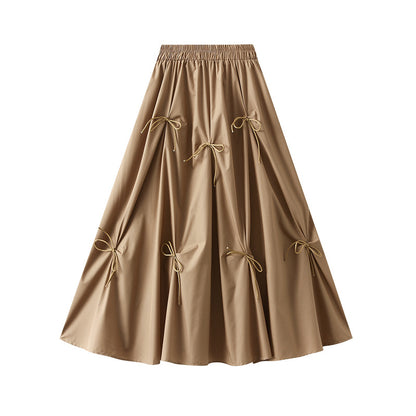 Skirt Women Summer High Waist A line Skirt High-Grade Slimming Hepburn Umbrella Skirt