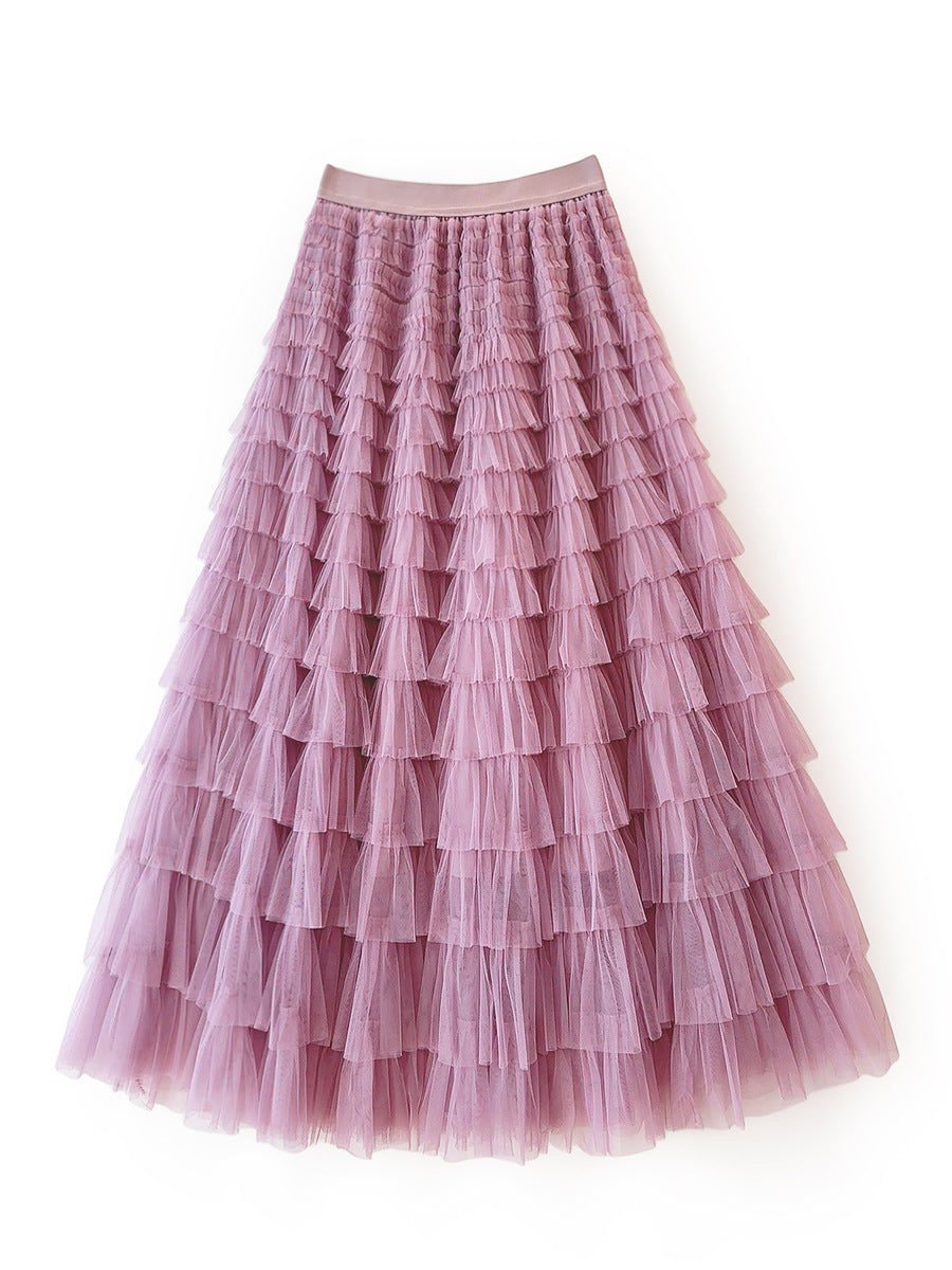 Robe longue en tulle pour anniversaire, cocktail, fête, danse, grande taille, robe à volants, coupe ajustée, longue, pour femme