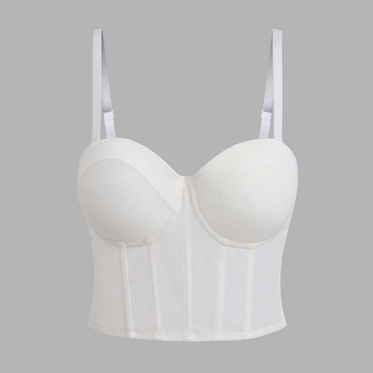 Sommerkleidung Mesh Atmungsaktives Korsett mit Stäbchen Schlankes Korsett Oberbekleidung Innenbekleidung Mehrfarbiges Sling-Tube-Top Sexy Damen