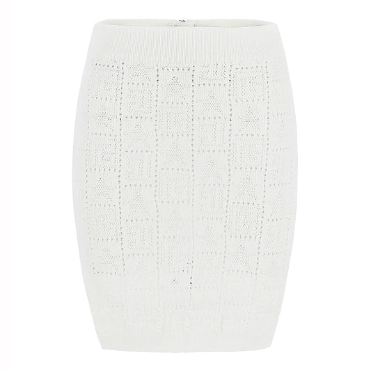 Summer Women Classic Knitted Skirt Simple Internet Celebrity Popular All Matching Woolen Skirt