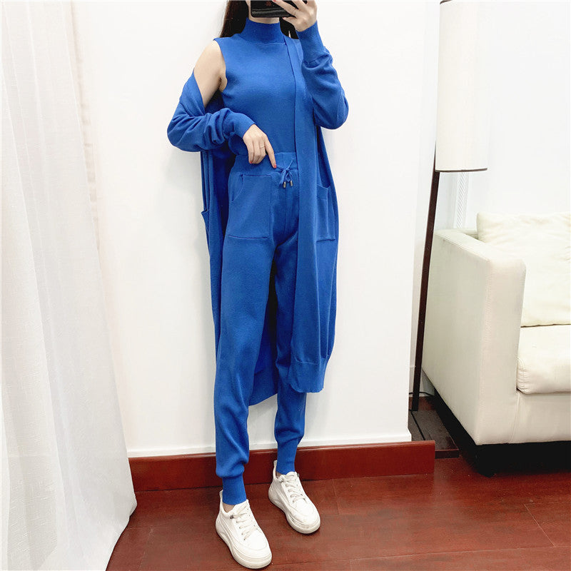 Sports Casual Women Clothing Spring Autumn Youthful Looking Fashionable Three Piece Set