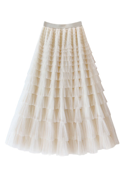 Robe longue en tulle pour anniversaire, cocktail, fête, danse, grande taille, robe à volants, coupe ajustée, longue, pour femme