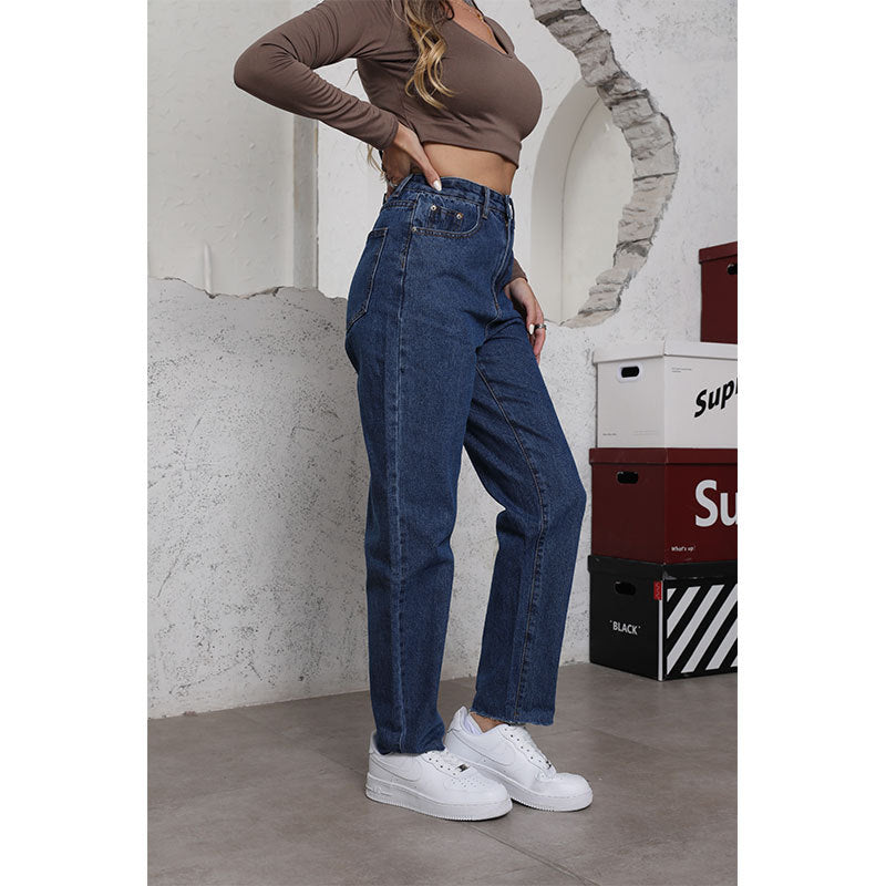 Jeans amples de printemps pour femmes, pantalons en denim de printemps et d'été, pantalons évasés décontractés