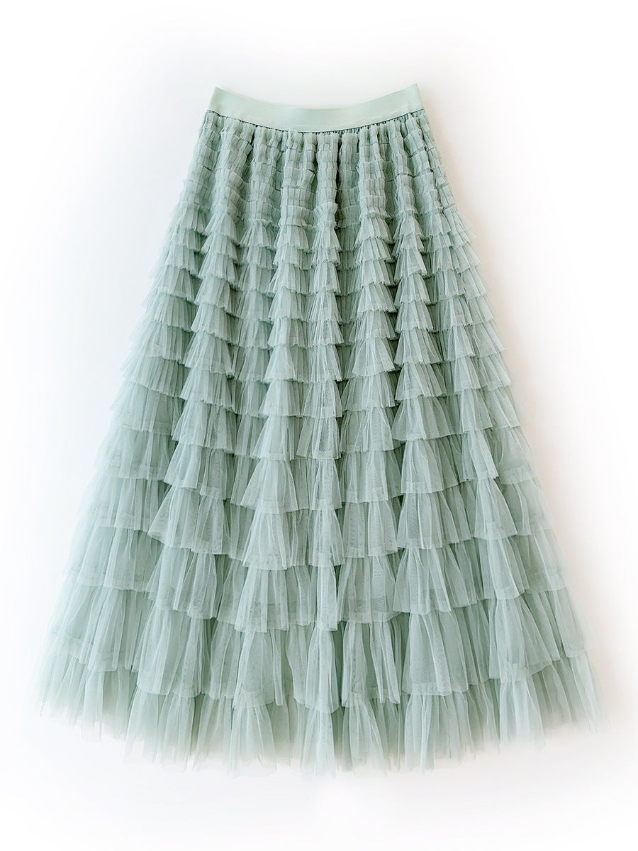 Robe longue en tulle pour anniversaire, cocktail, fête, danse, grande taille, robe à volants, coupe ajustée, longue, pour femme