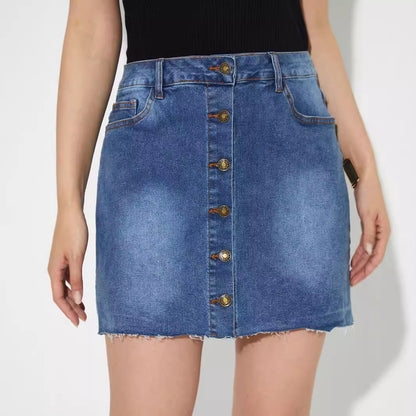 Jupe en jean au design personnalisé pour femme