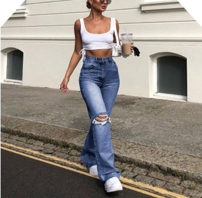 Popular High Waist Wide Leg Jeans for Women