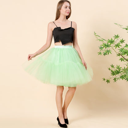 Jupe en tulle super moelleuse à plusieurs couches avec gros ourlet pour femme, jupe tutu en nylon pour demoiselle d'honneur