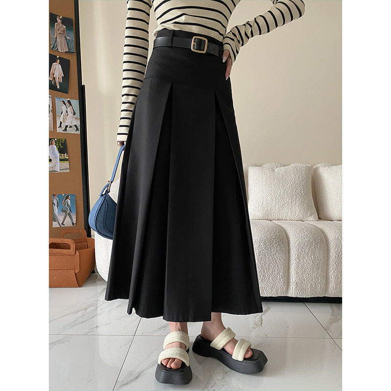 Deconstructed Design High End Cut Non Ironing High Grade Skirt A line Pleated Skirt Early Autumn