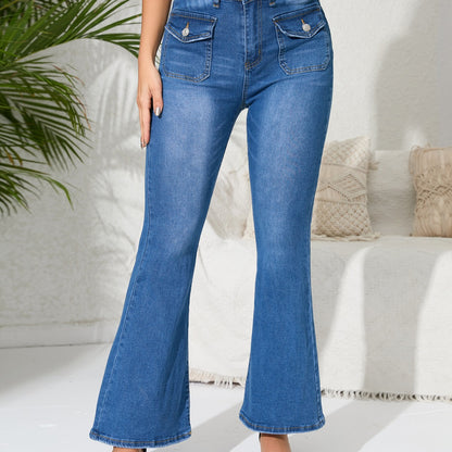 Pantalon en jean amincissant taille haute extensible spécial pour femmes