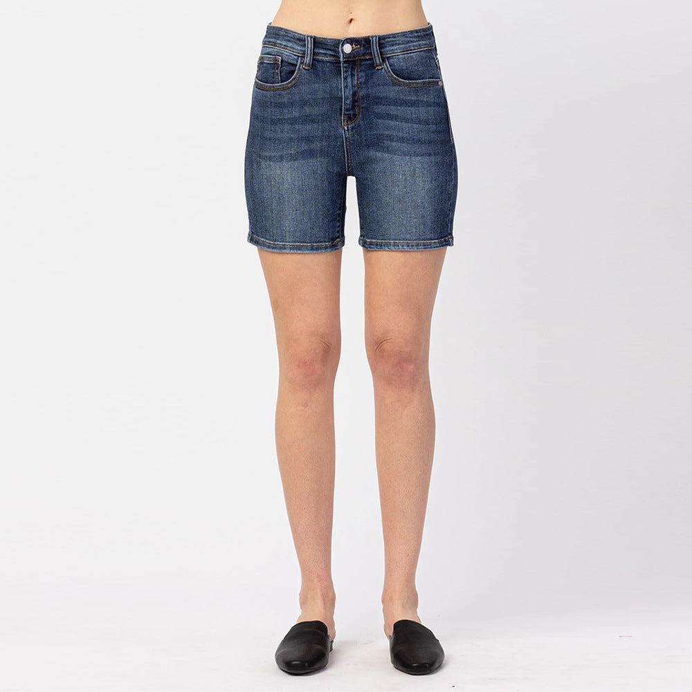 Sommer Lässige Slim Fit Damen Jeans Shorts