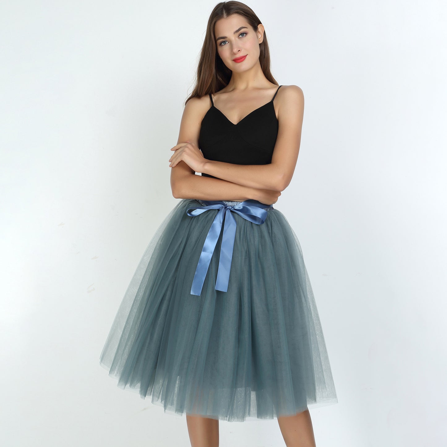 Multi Layer Tulle Skirt Gauzy Dance Dress Pettiskirt Tulle Skirt Tutu Gauze Skirt Belt