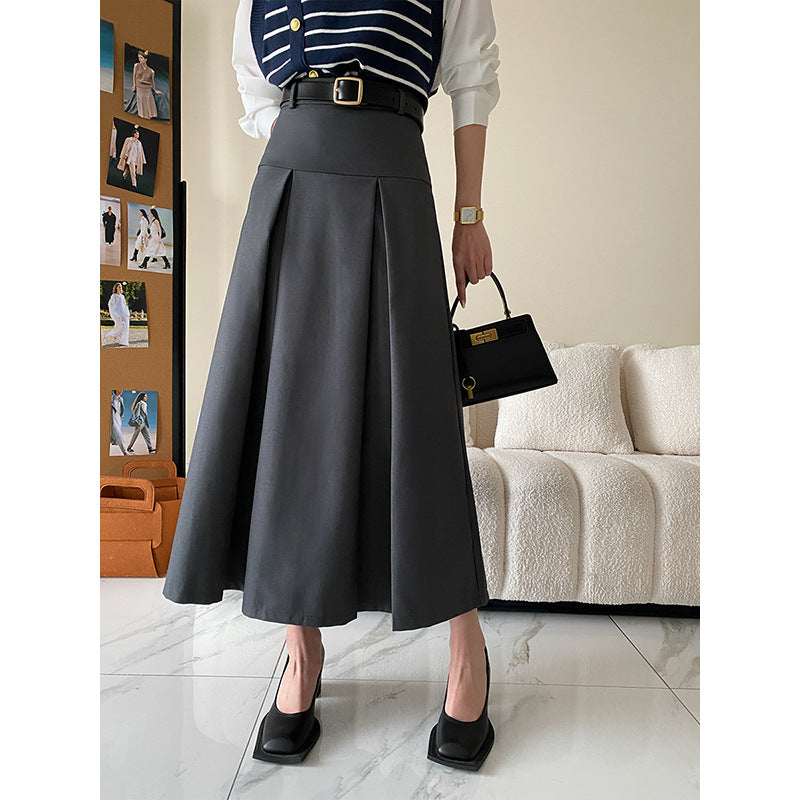 Deconstructed Design High End Cut Non Ironing High Grade Skirt A line Pleated Skirt Early Autumn