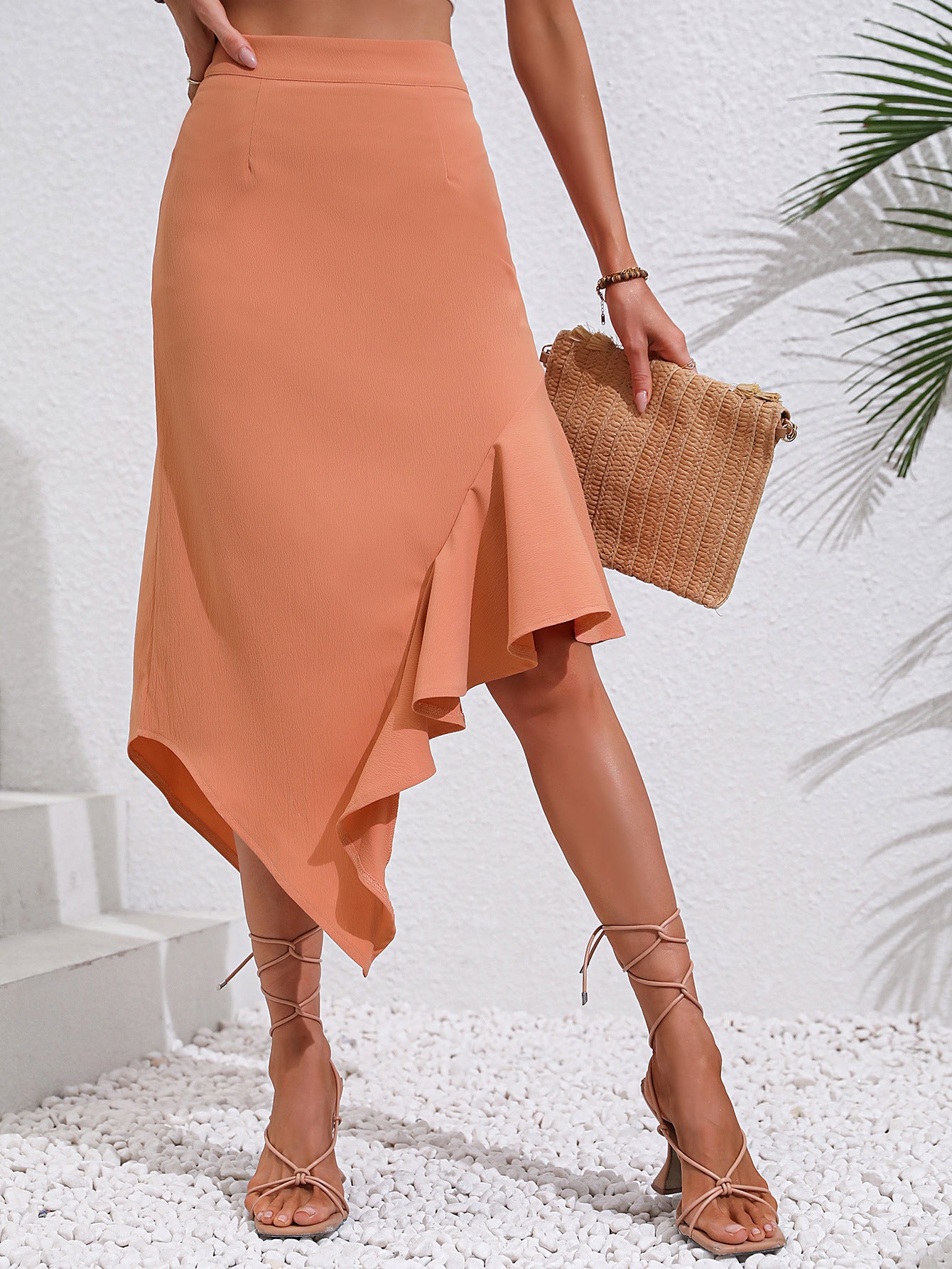 Women Clothing Holiday Bag Hip Solid Skirt