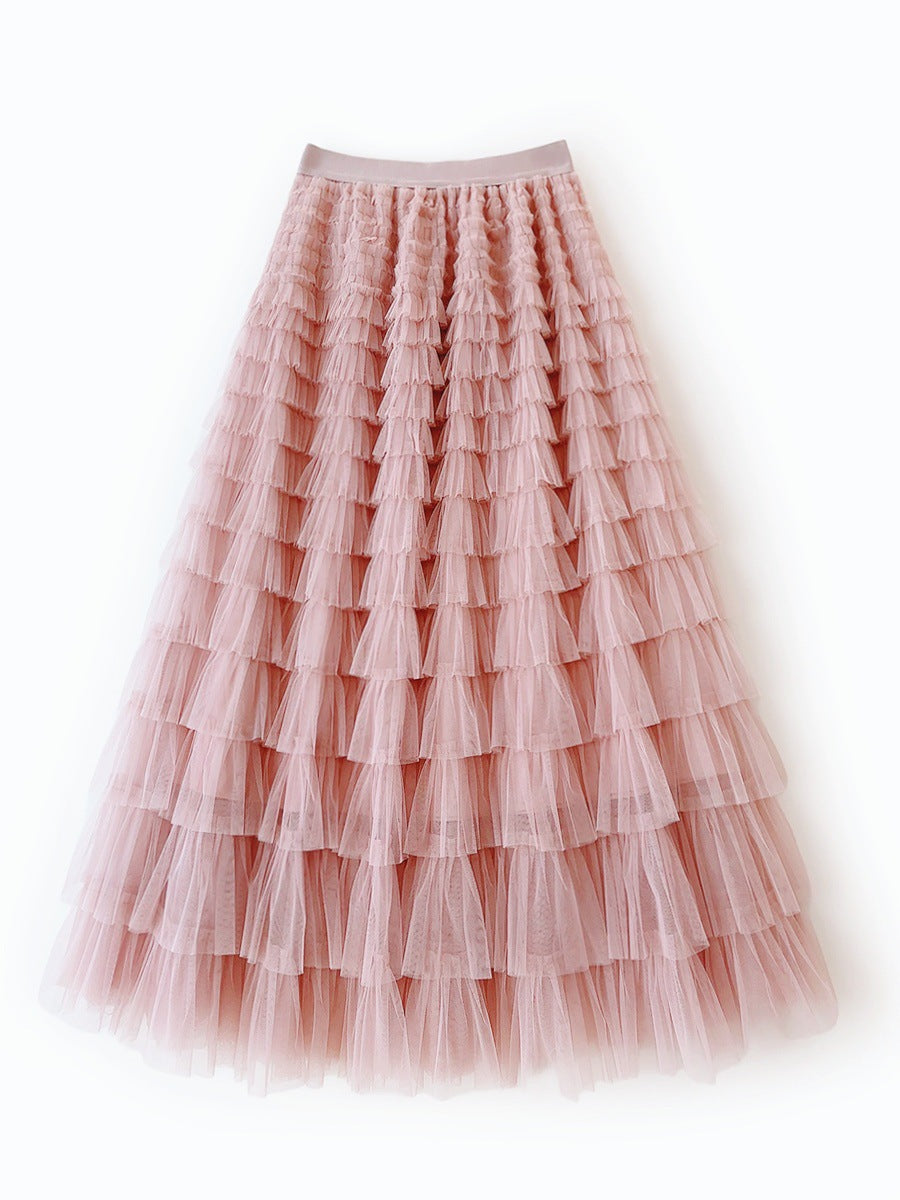 Robe longue en tulle pour anniversaire, cocktail, fête, danse, grande taille, robe à volants, coupe ajustée, longue, pour femme