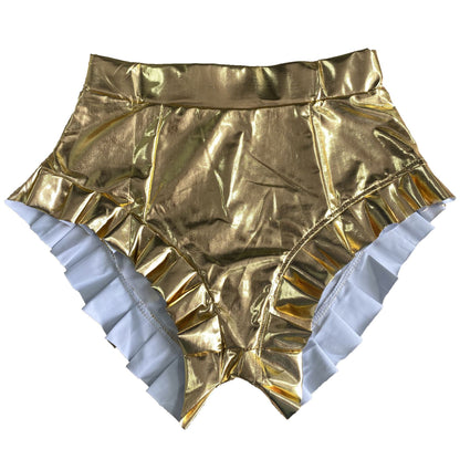 Vêtements pour femmes Pantalons sexy à volants plissés Shorts sexy brillants Uniformes de discothèque