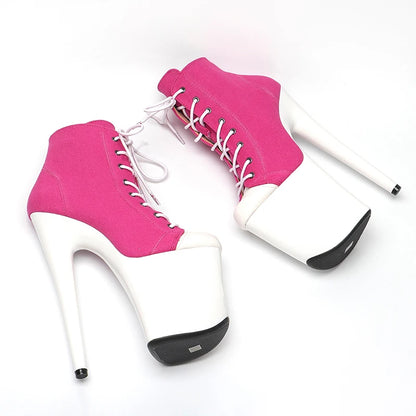 Chaussures de pole dance Leecabe 20CM/8 pouces Talons hauts Botte de pole dance